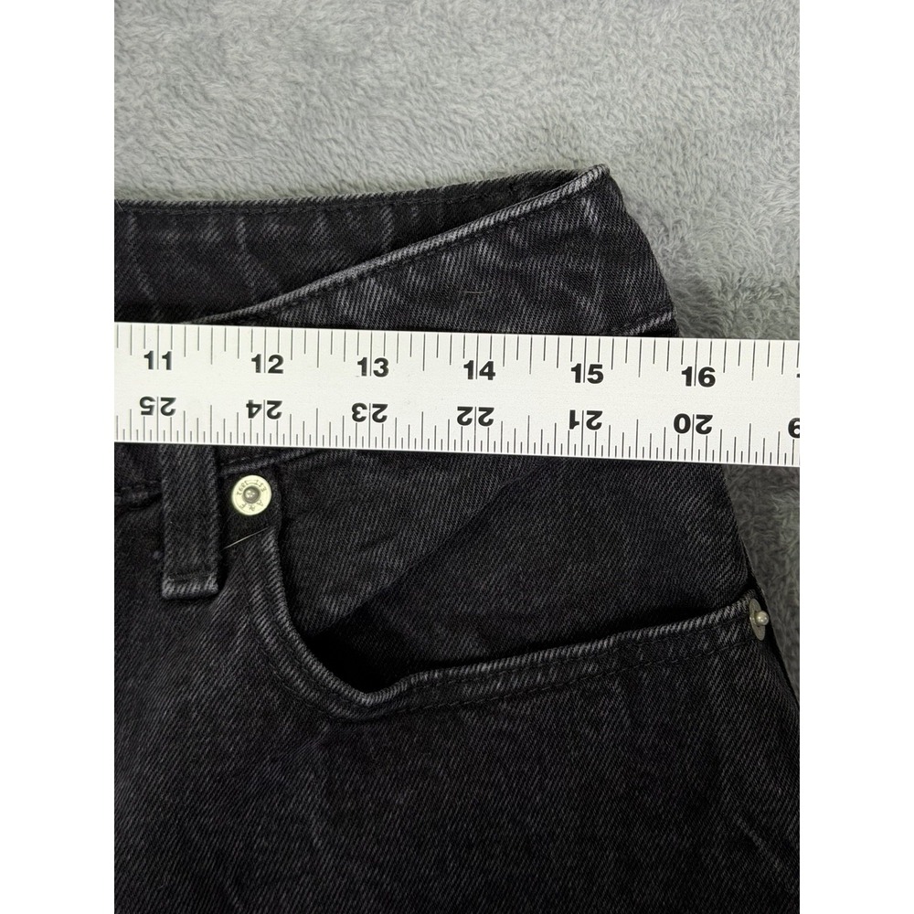 Abercrombie & Fitch Jeans Womens 10 Black Distressed Denim Mom‎ Curve Love Relax - Picture 3 of 9